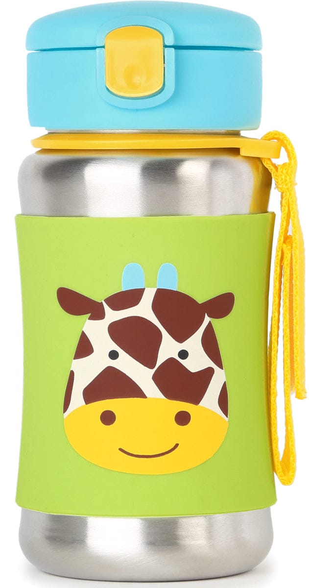 Skip Hop Zoo Stainless Steel Straw Bottle - Giraffe