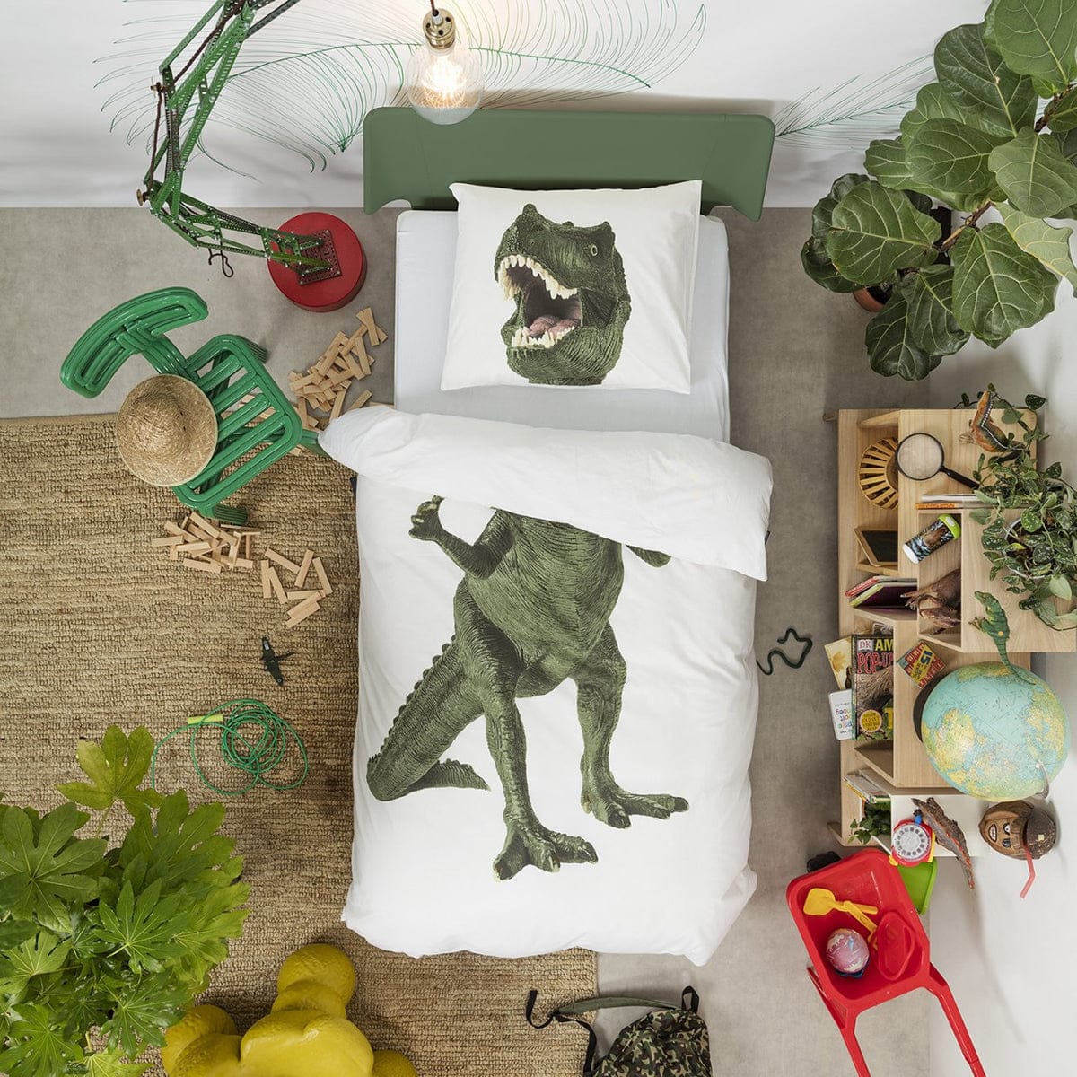 Snurk Duvet Cover Set, Twin - Dino - SNURK-DINO