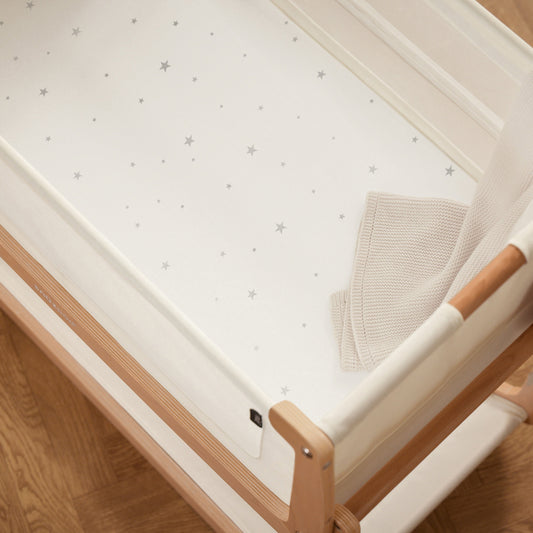 Snuz Bassinet Fitted Sheets, 2 Pack - White/Star - USBD028BQ