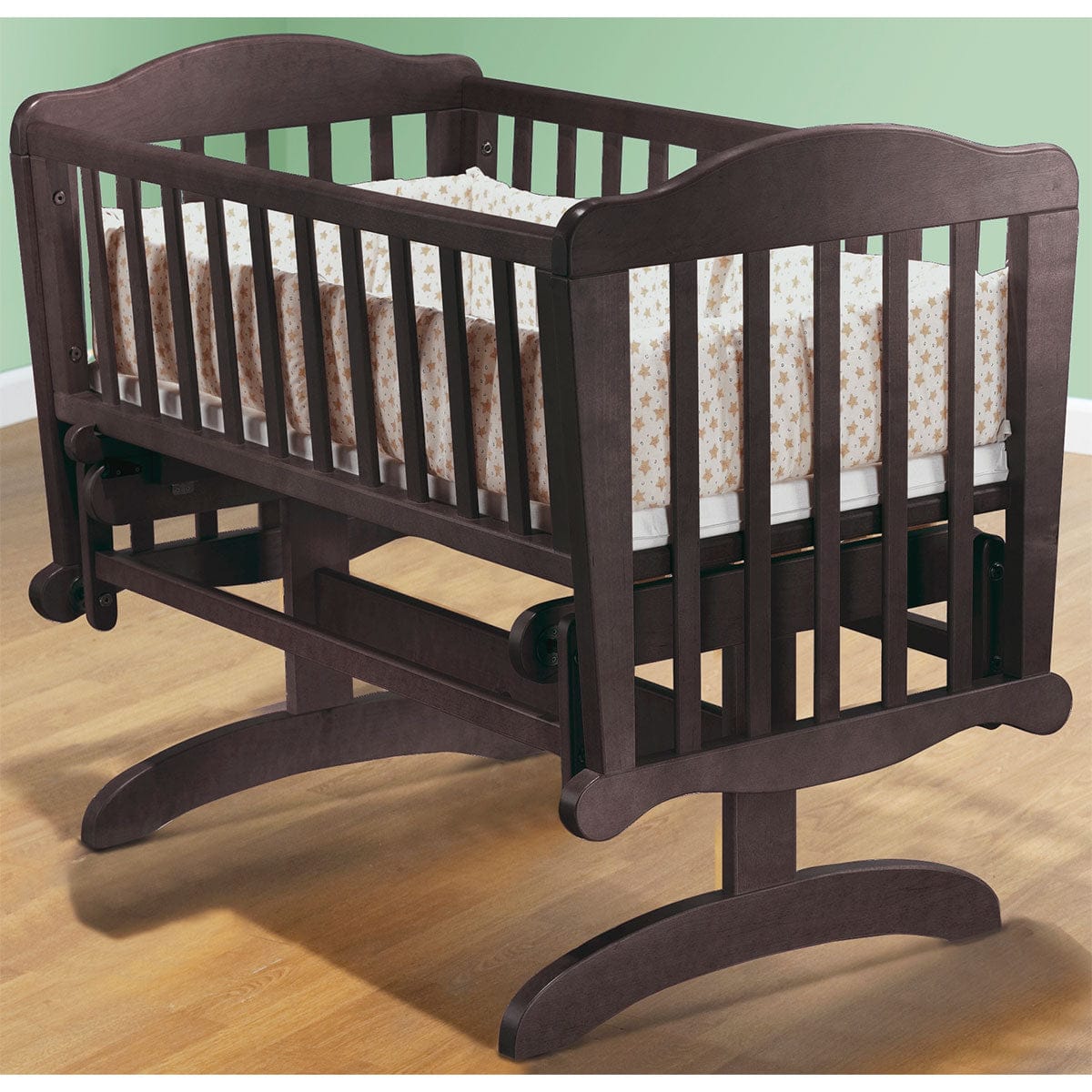 Sorelle Dondola Gliding Cradle with Mattress - Espresso