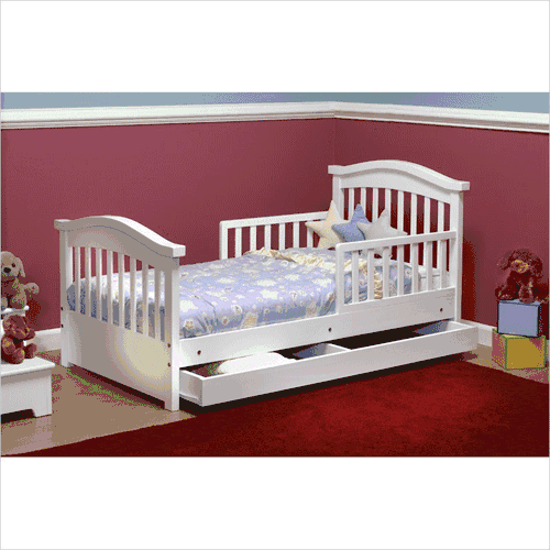 Sorelle Joel Solid Pine Toddler Bed - White - 776-W