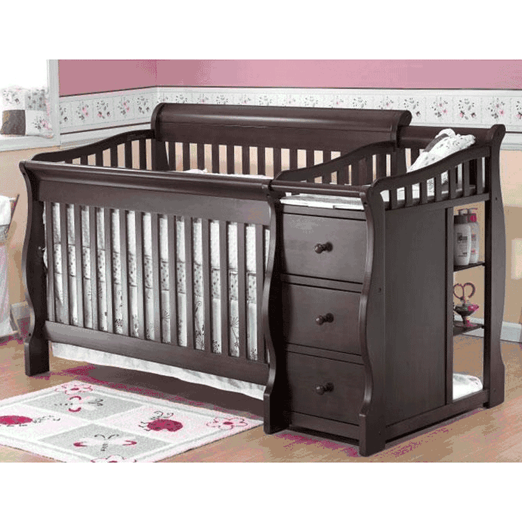 Sorelle Tuscany 4 in 1 Convertible Crib Combo in Espresso