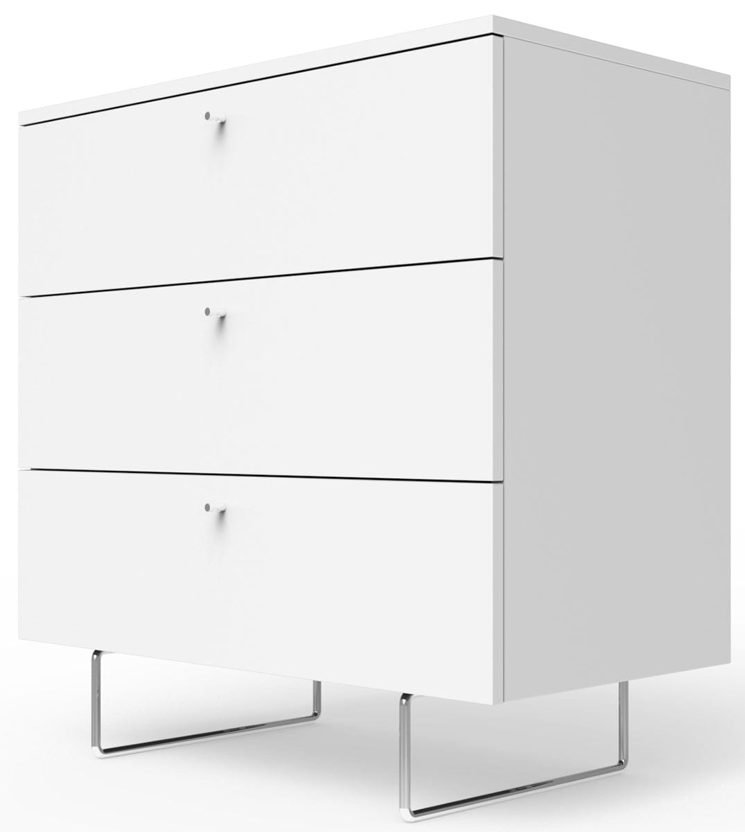 Spot On Square Alto Dresser 34" - White - ALTO3DRAWER34WH