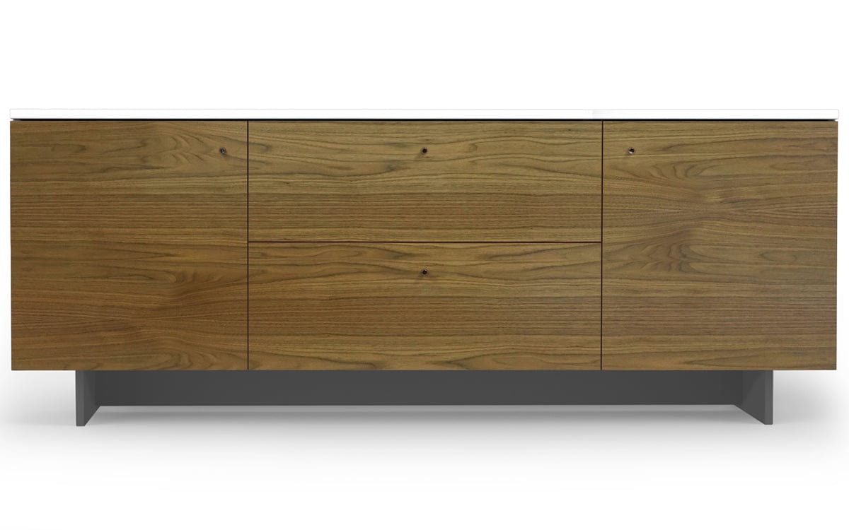 Spot On Square Roh Credenza - White/Walnut - RC13007