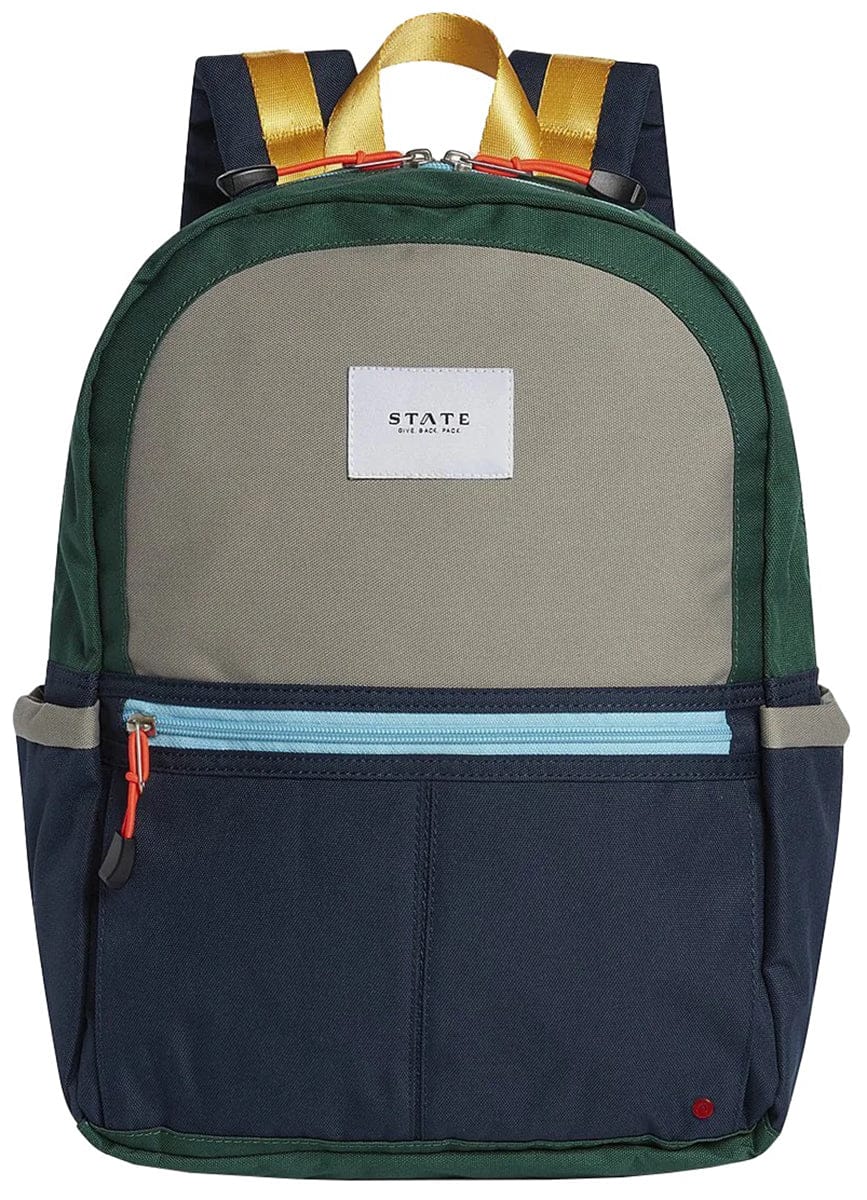 STATE Bags | Kane Kids Backpack Polyester Canvas Green/Navy | Back to School
