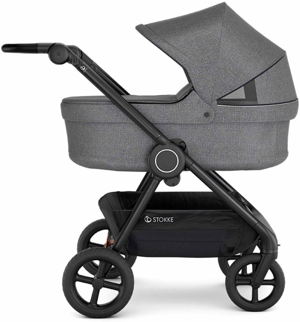 Stokke Beat Stroller & Carry Cot - Black Melange
