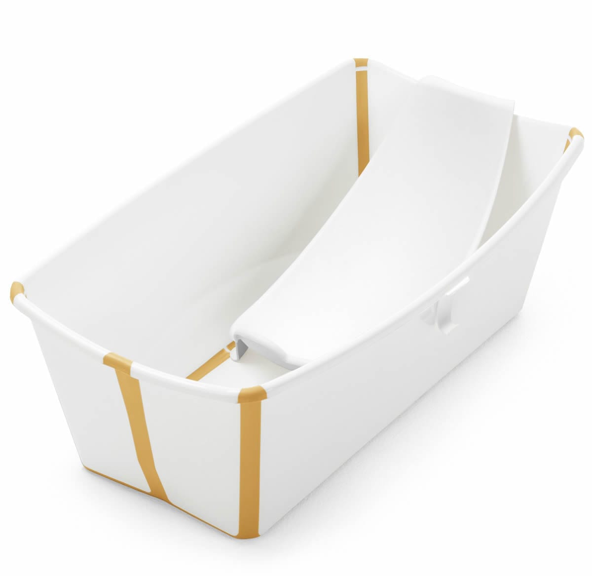 Stokke Flexi Bath Heat Sensitive Tub + Newborn Support - White/Yellow