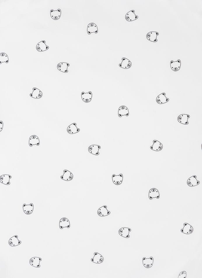 Stokke Home Bed Fitted Sheets - White/Mono Bear - 408804