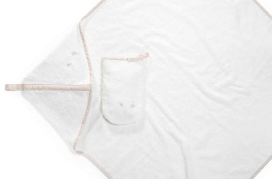 Stokke Hooded Towel - Pink Bee - 253706