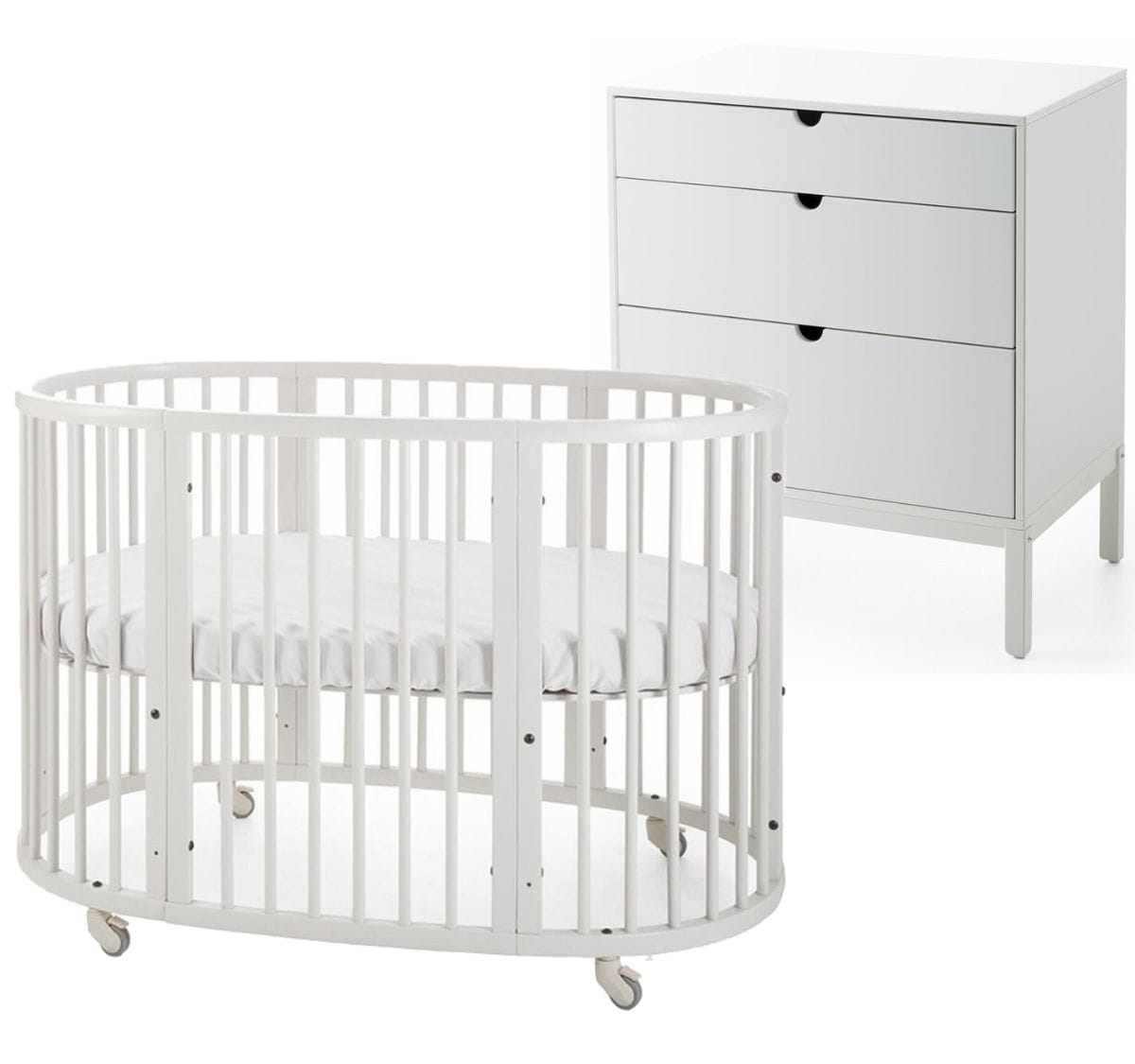 Stokke Sleepi Crib + Home Dresser Bundle - White / White - 104305-440501