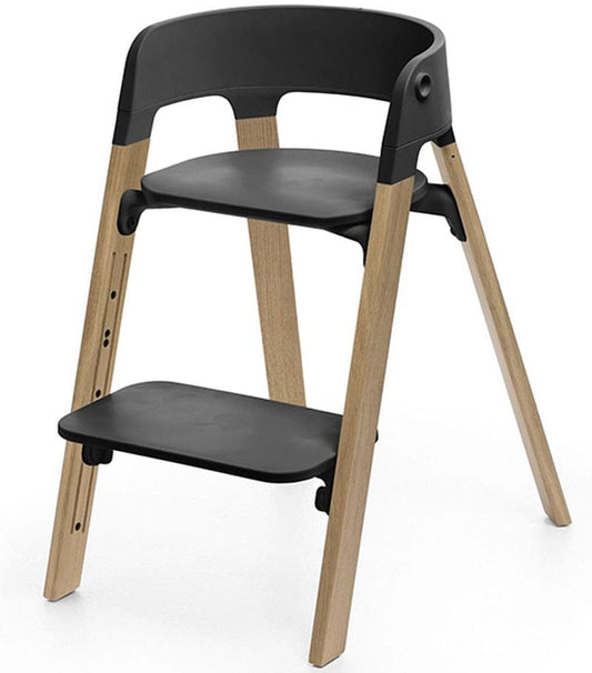 Stokke Steps Chair - Black/Natural Oak