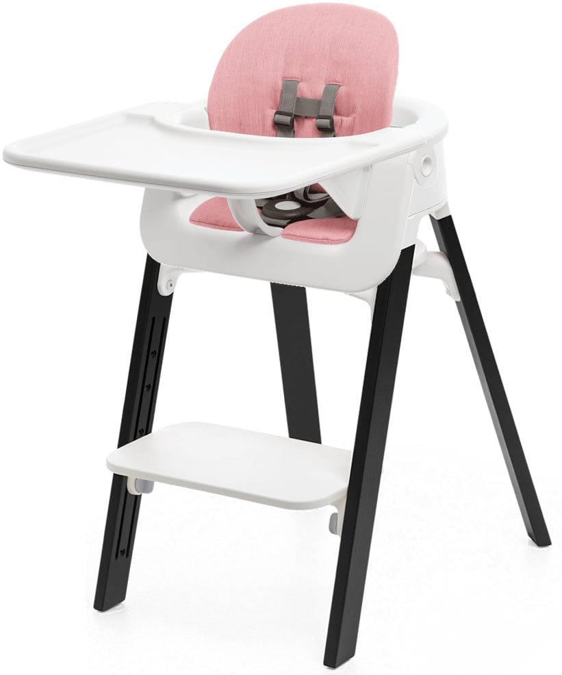 Stokke Steps Complete High Chair with Cushion - White/Oak Black/Pink