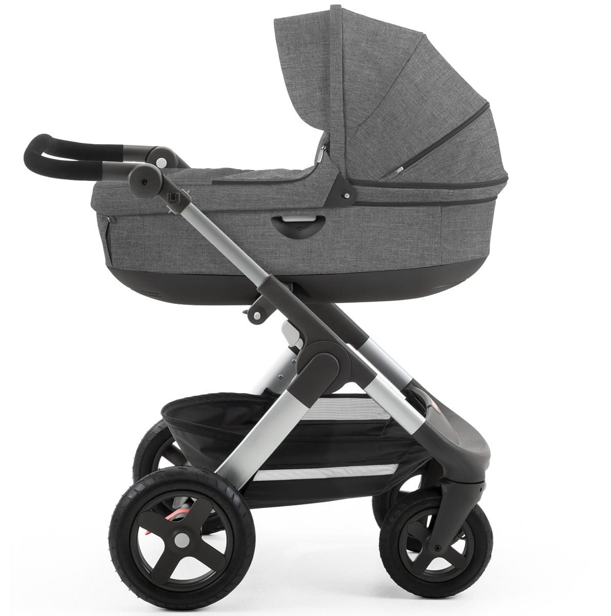 Stokke Trailz Stroller & Carrycot - Black Melange - 435403-282301