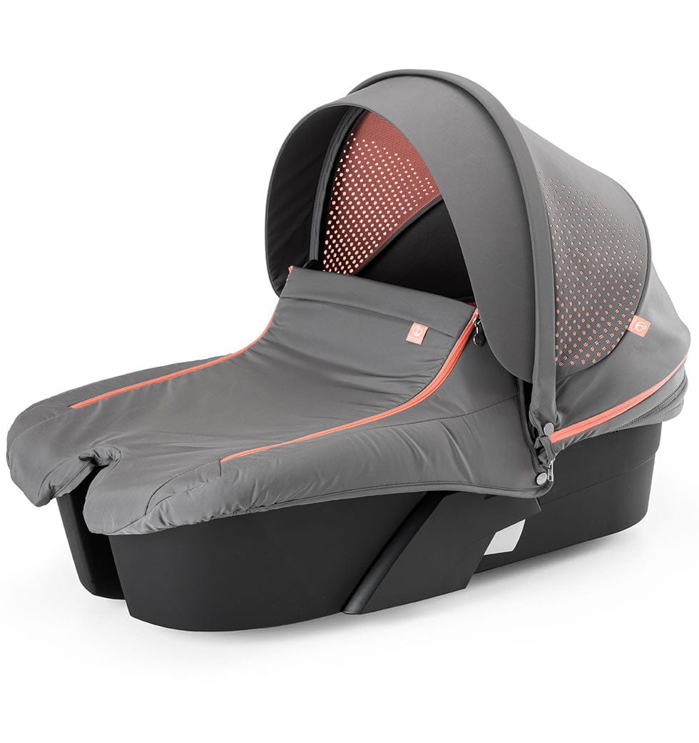 Stokke Xplory Athleisure Carry Cot Complete Kit - Black/Coral