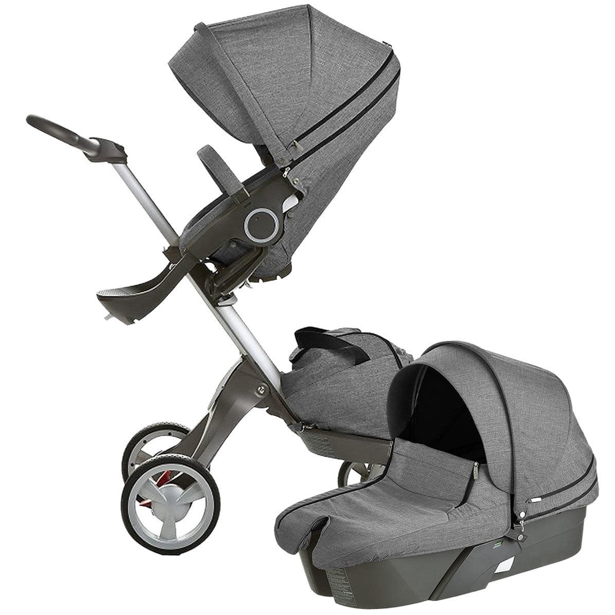 Stokke XPLORY Newborn Stroller - Black Melange