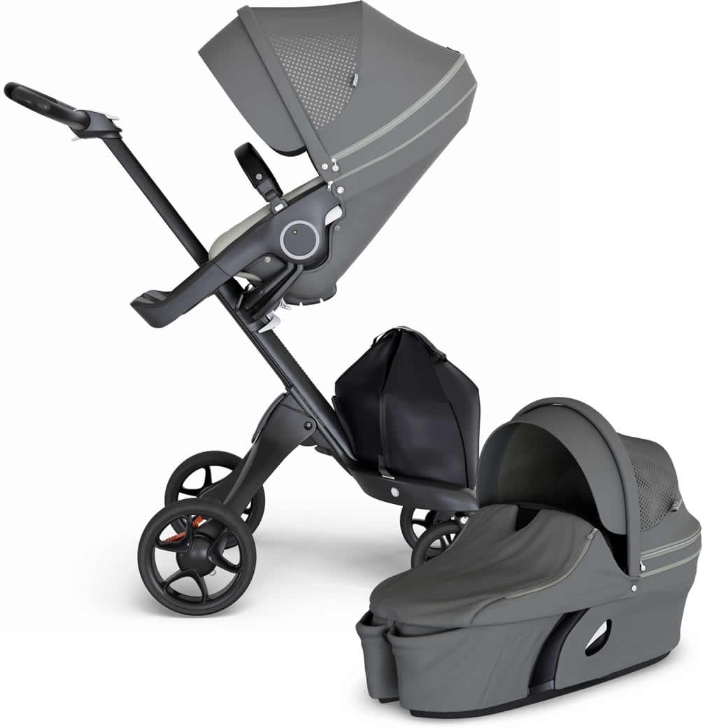 Stokke Xplory 6 Stroller & Carrycot - Athleisure Green/Black/Black