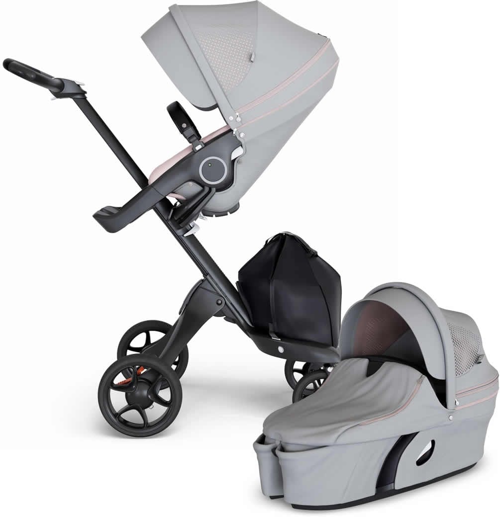 Stokke Xplory 6 Stroller & Carrycot - Athleisure Pink/Black/Black