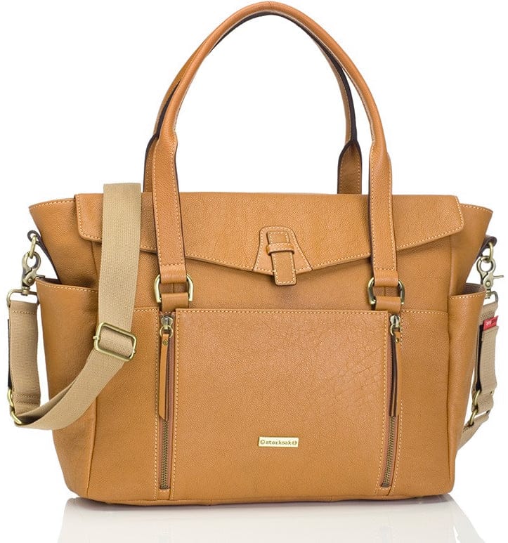 Storksak Emma Diaper Bag - Leather Tan - SK7744