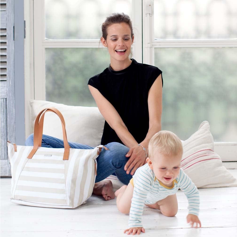 Storksak Noa Diaper Bag - Stripe Fawn - SK7294