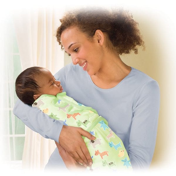 Summer Infant 2-Pack Microfleece Swaddleme, Small - Cuddle Buddies Green - 71120