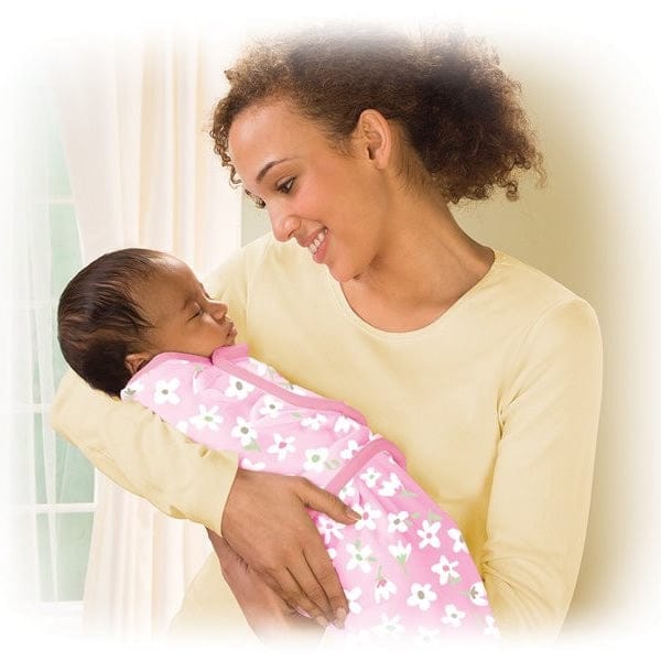 Summer Infant 2-Pack Microfleece Swaddleme, Small - Meadow Pink - 71115