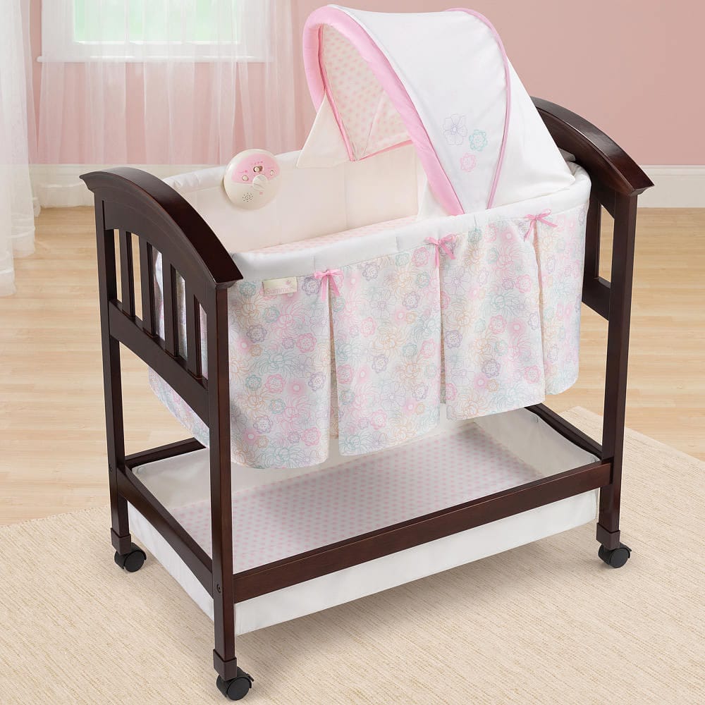 Summer Infant Classic Comfort Wood Bassinet - Bedtime Blossom - 26210A