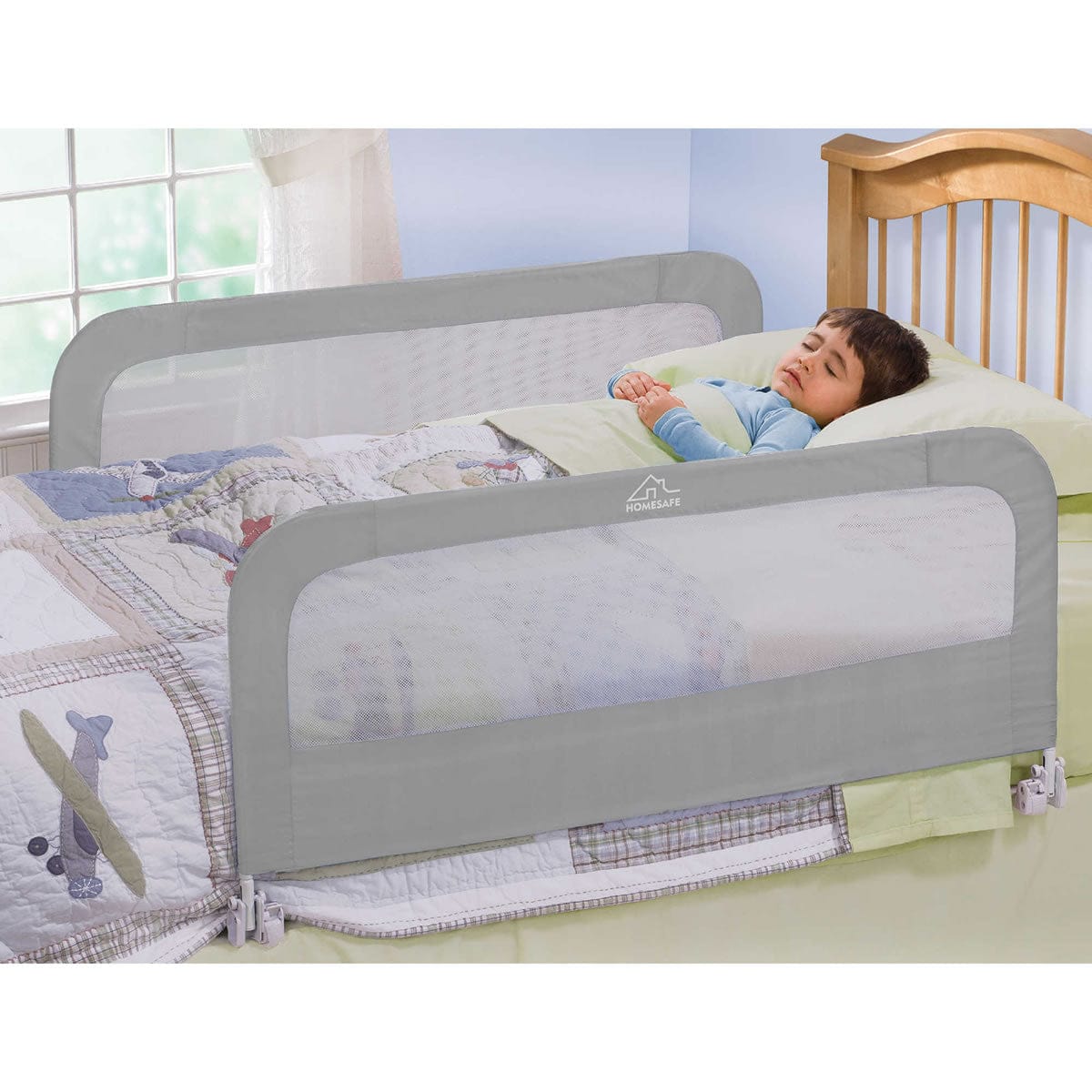 Summer Infant HomeSafe Double Folding Bed Safety Rail - Light Gray