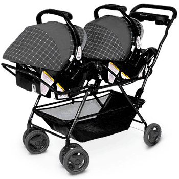 Swan Snap N Go Double Stroller Frame in Black - 13108TW