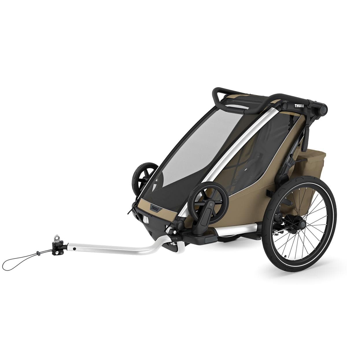 Thule Chariot Cross 2 Single Multisport Bike Trailer + Stroller - Faded Khaki