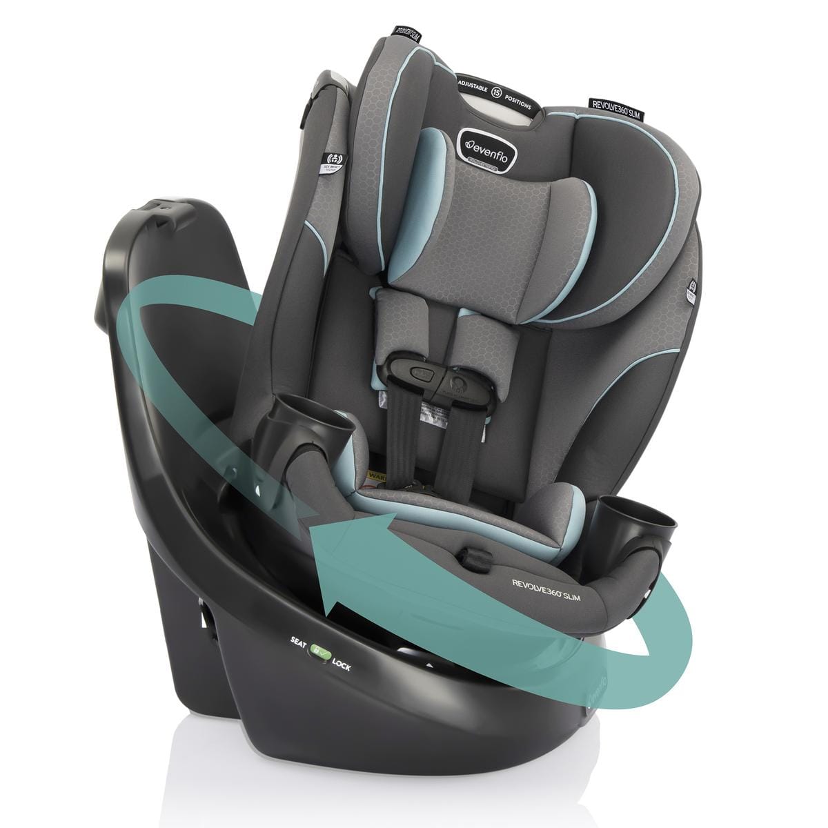 Evenflo Revolve360 Slim 2-in-1 Rotational Car Seat - Carver Blue - 36812471