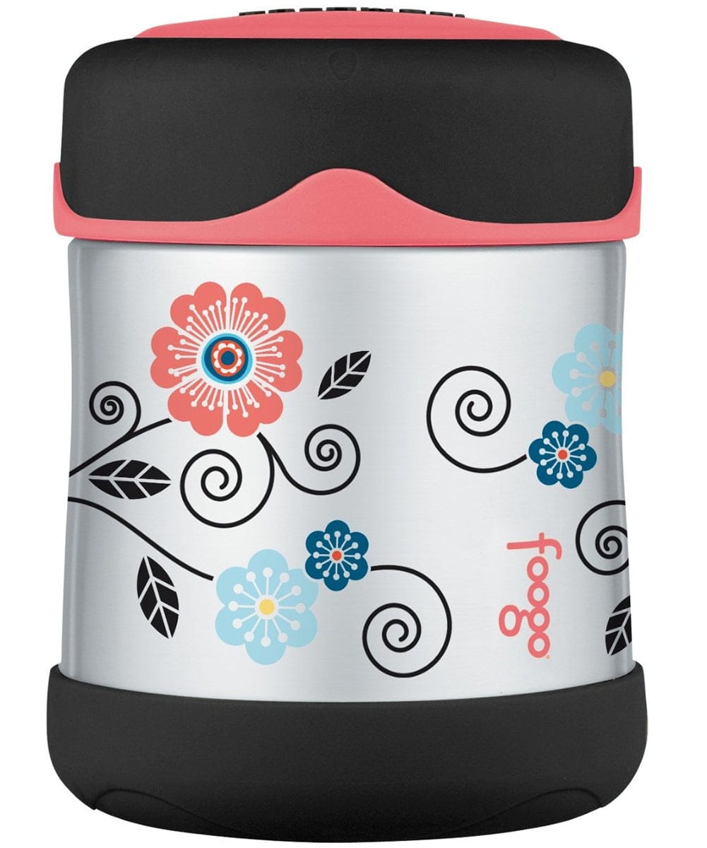 Thermos Foogo Leak-Proof Stainless Steel Food Jar - 10 Ounce - Poppy Patch - B3002PP2
