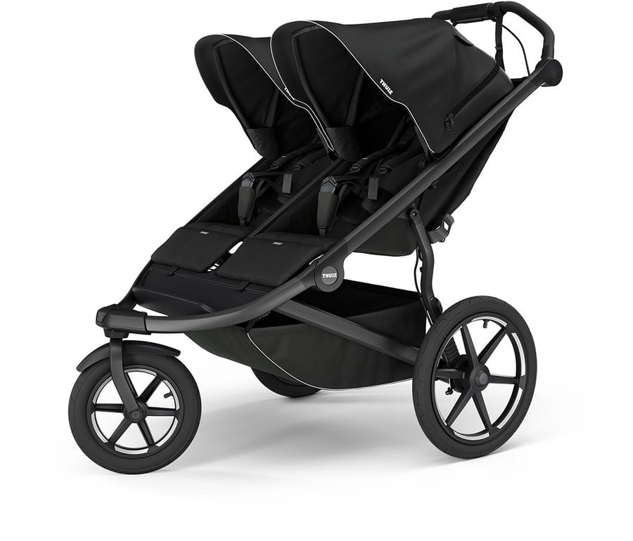Thule OPEN BOX Urban Glide 3 Double Jogging Strollerwith NON-Magnetic Buckle - Black - 10101978-ob