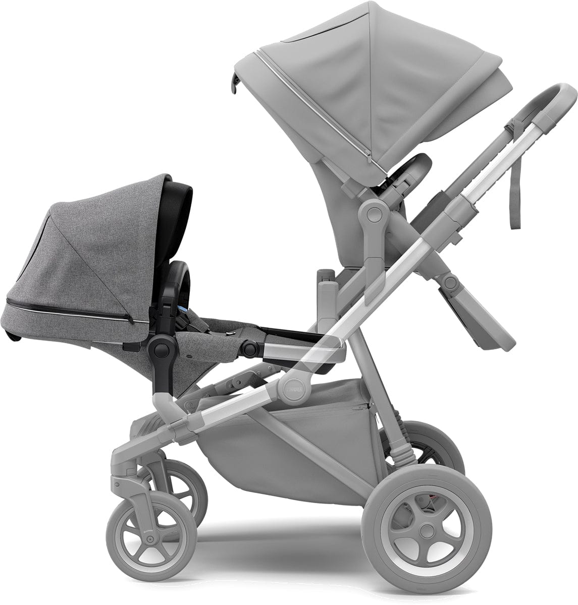Thule Sleek Sibling Seat - Grey Melange - 11000200