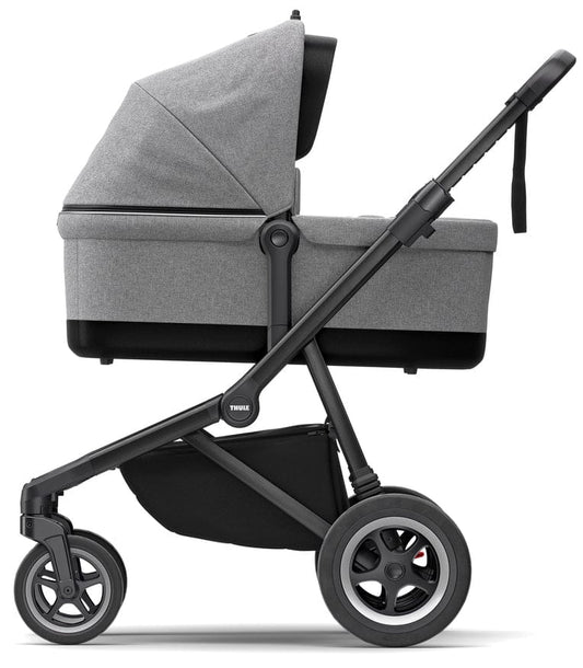 Thule Sleek Single-to-Double Stroller & Bassinet - Black / Grey Melange - 11000021-11000100