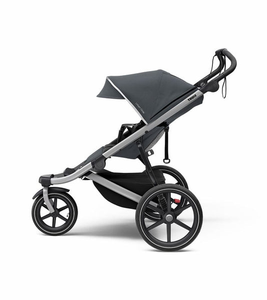 Thule Urban Glide 2 Single Jogging Stroller + Water Bottle Cage Bundle - Dark Shadow - T-UG2-S-DS-B1