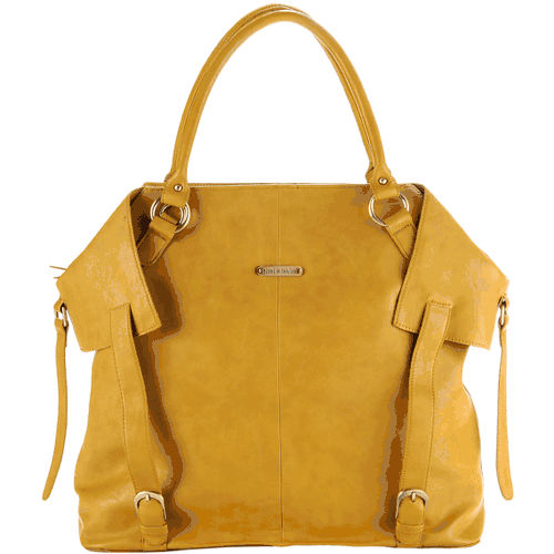 Timi & Leslie Charlie Designer Leather Diaper Bag in Mustard - TL-211-02MS