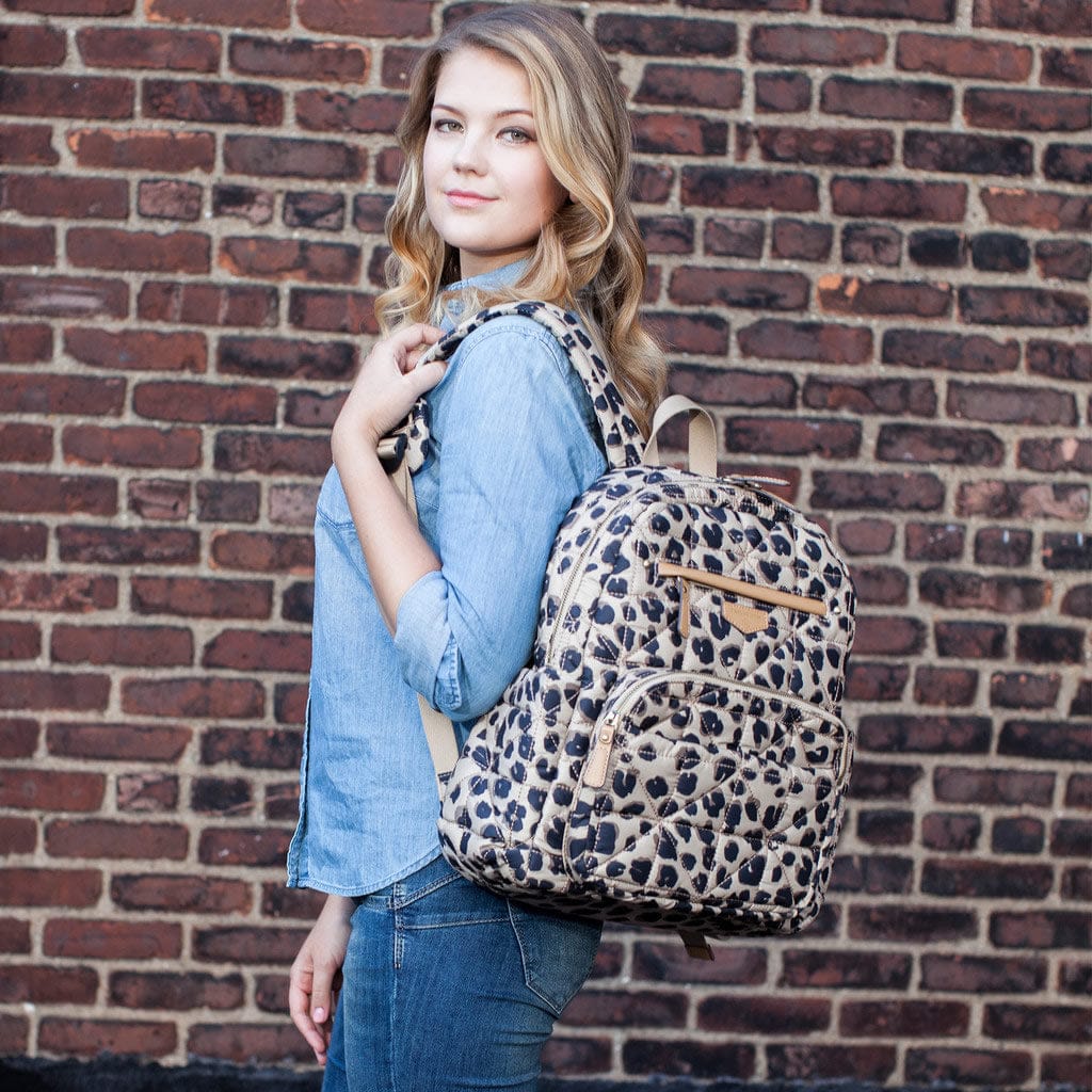 TWELVElittle Companion Backpack Diaper Bag - Leopard