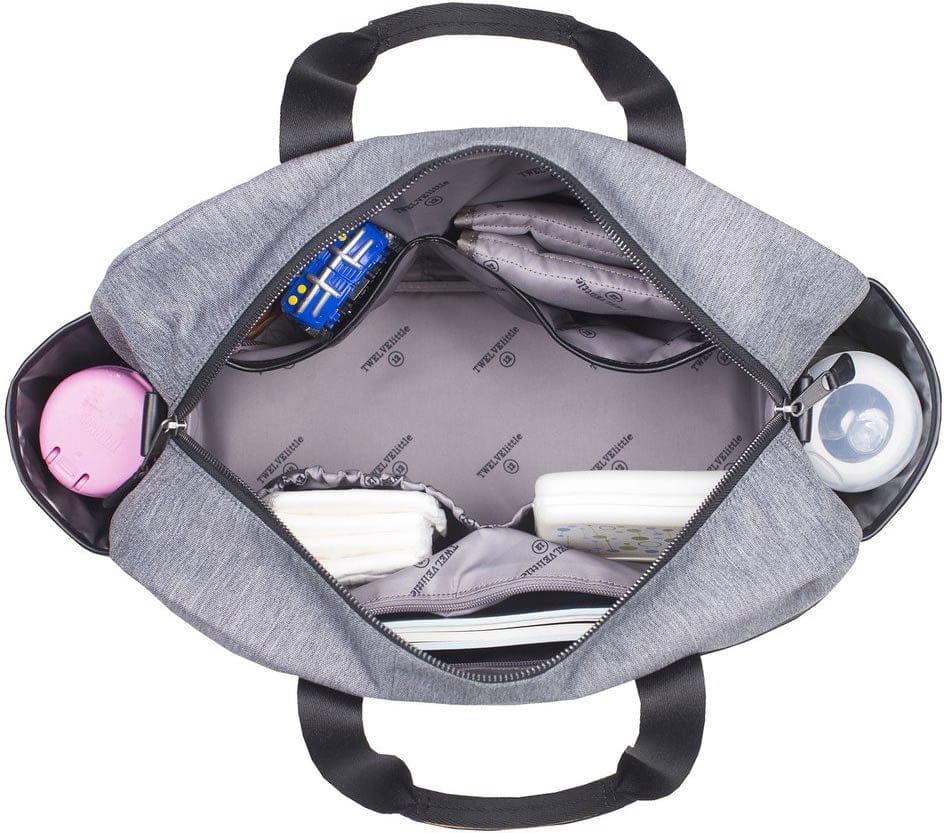 TWELVElittle Unisex Courage Satchel - Grey/Navy - BG112GN