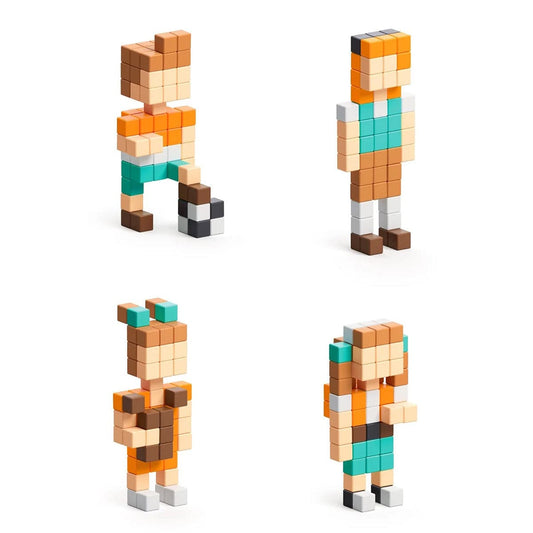 Ukidz PIXIO Happy Family - 88 Magnetic Blocks in 7 Colors - 1030103