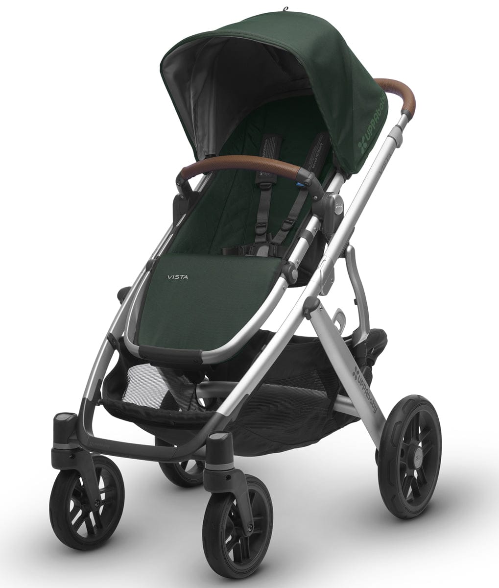 UPPAbaby 2017 VISTA Stroller - Austin (Hunter/Silver/Leather) - OPEN BOX RETURN - 0317-VIS-US-AST-OPEN-BOX