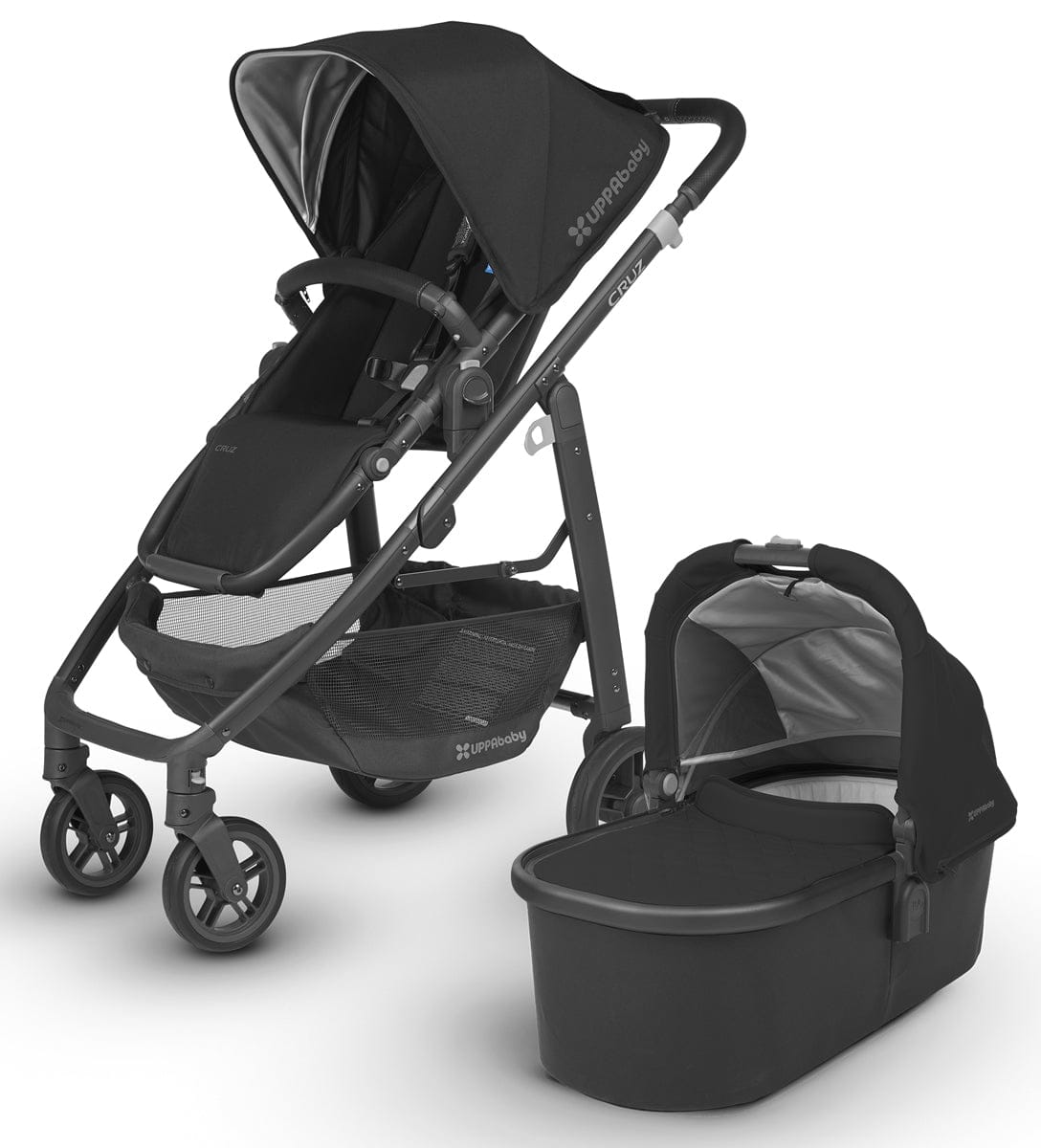 UPPAbaby 2018 Cruz Stroller & Bassinet - Jake (Black/Carbon/Black Leather)