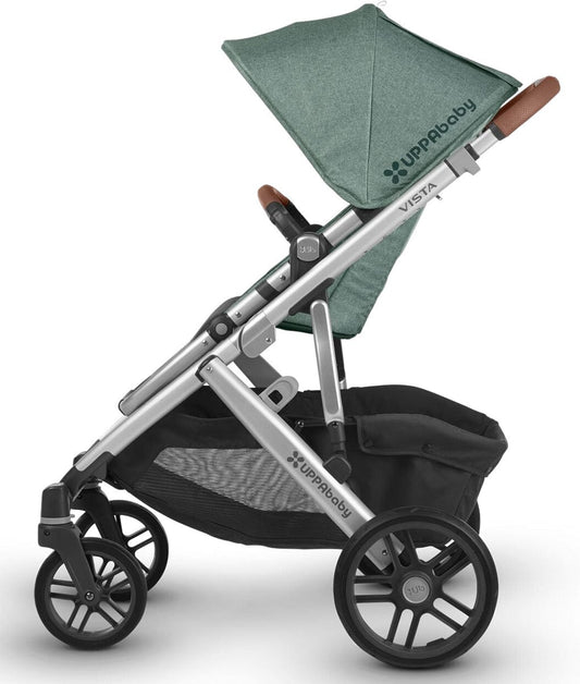 UPPAbaby 2018 / 2019 Vista Stroller - Emmett (Green Melange/Silver/Saddle Leather)