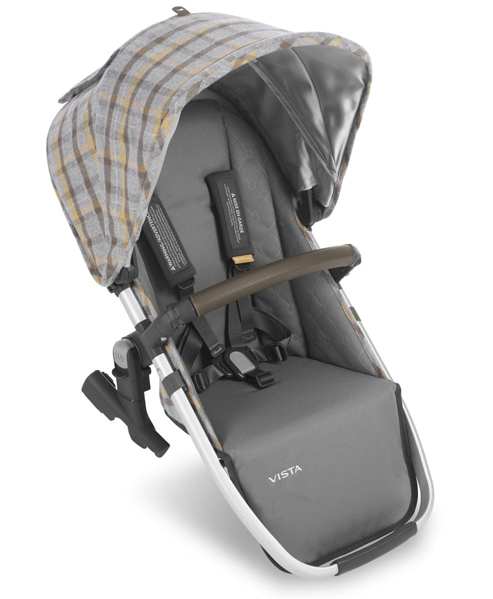 UPPAbaby 2019 VISTA RumbleSeat - Spenser (Grey & Yellow Tartan/Silver/Moss Leather)