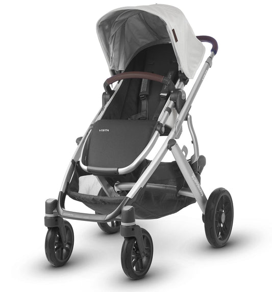 UPPAbaby 2019 VISTA Stroller - Bryce (White Marl/Silver/Chestnut Leather)