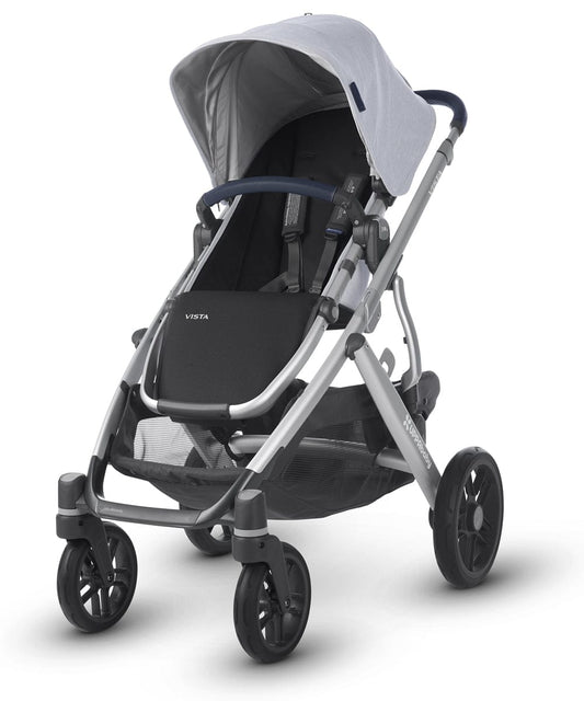 UPPAbaby 2019 VISTA Stroller - William (Chambray Oxford/Silver/Navy Leather)