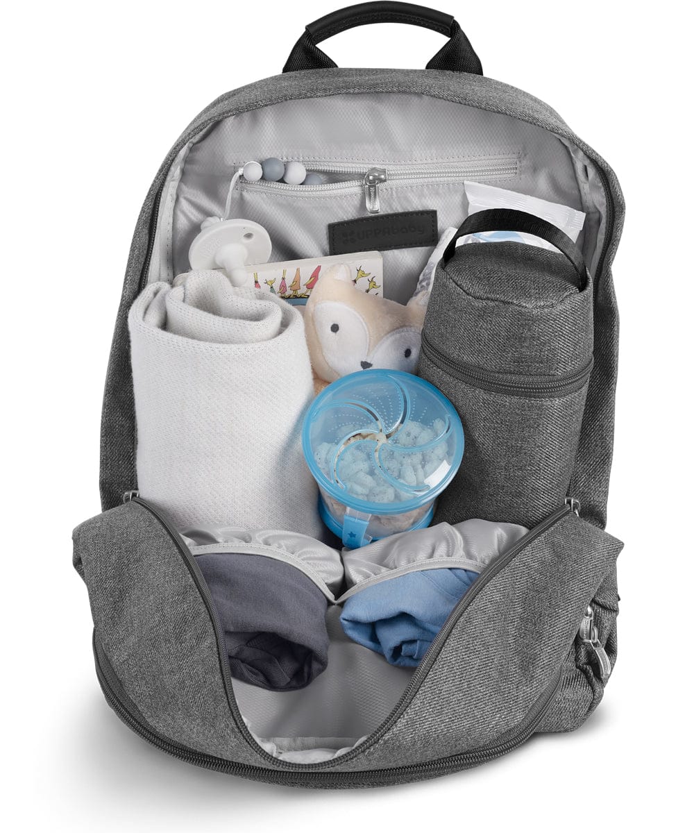 UPPAbaby 2020 Changing Backpack Diaper Bag - Finn (Deep Sea/Chestnut Leather)