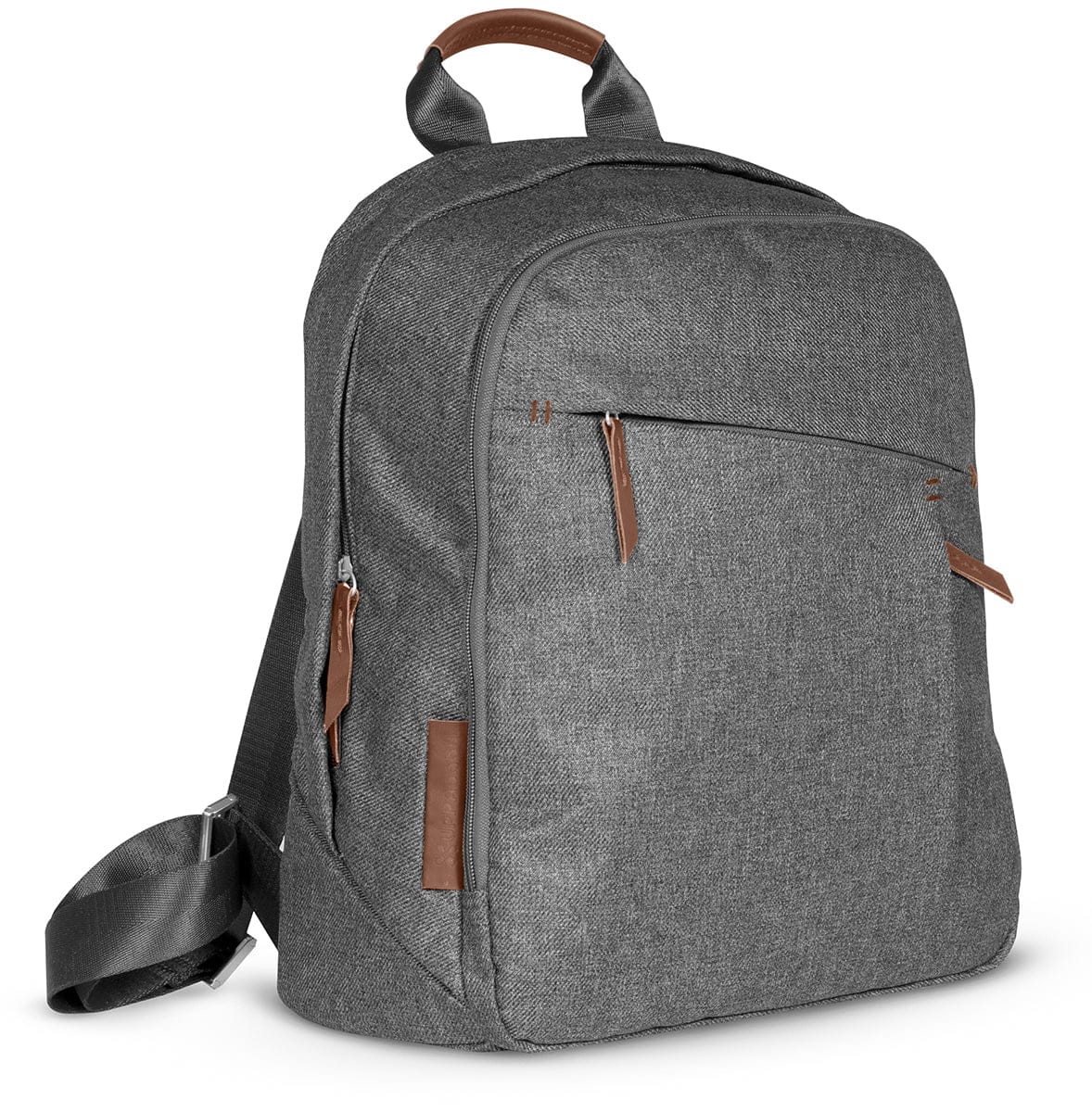 UPPAbaby Changing Backpack - Greyson (Charcoal Melange/Saddle Leather) - 0919-DPB-WW-GRY