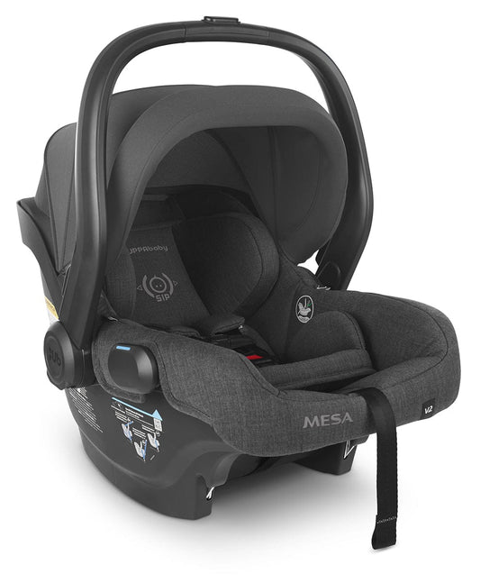 UPPAbaby MESA V2 Lightweight Infant Car Seat - Greyson (Charcoal Melange Merino Wool) - 1002-MSA-US-GRY