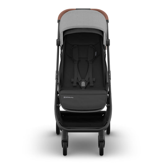 UPPAbaby Minu V3 Compact Stroller - Greyson (Charcoal Melange / Carbon Frame / Saddle Leather) - 0803-MIN-NA-GRY