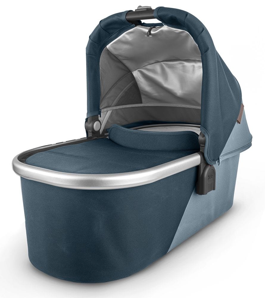 UPPAbaby Open Box 2020 Bassinet - Finn (Deep Sea/Silver/Chestnut Leather) - 0920-BAS-NA-FIN-OB